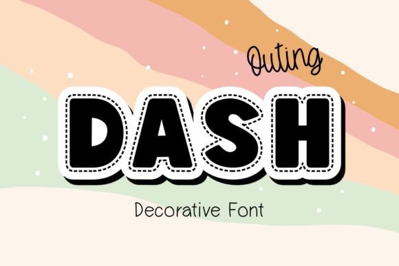 Dash Outing: A Playful Display Font for Modern Branding and Creative Projects