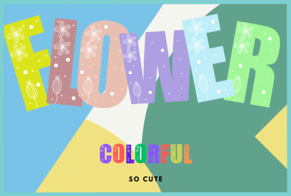 Flower Colorful: A Bold Display Font for Vibrant Brand Identities