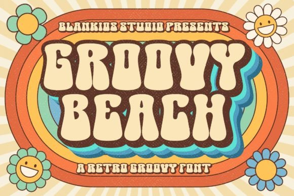 Groovy Beach: A Retro Font That Brings Playful Energy to Brand Design