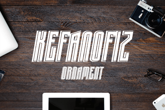 Kefanofiz Ornament: A Modern Display Font for Digital Designers