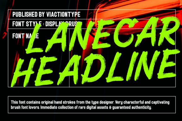 Lanecar Headline: A Bold Brush Font for Expressive Editorial Design