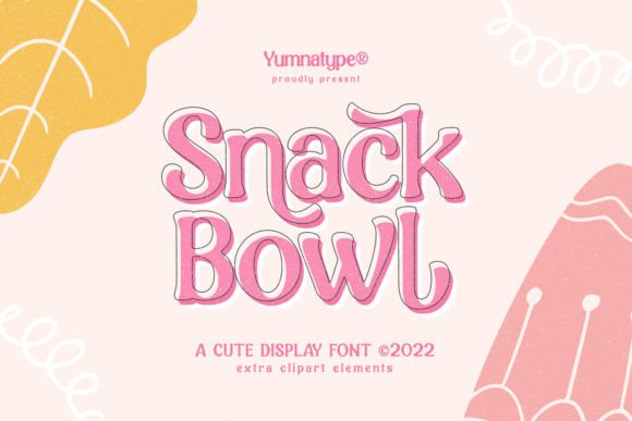 Snack Bowl: A Charming Display Font for Editorial Design Projects