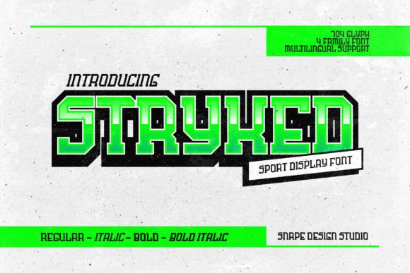 Stryked: A Bold Display Font for Crafters and Makers